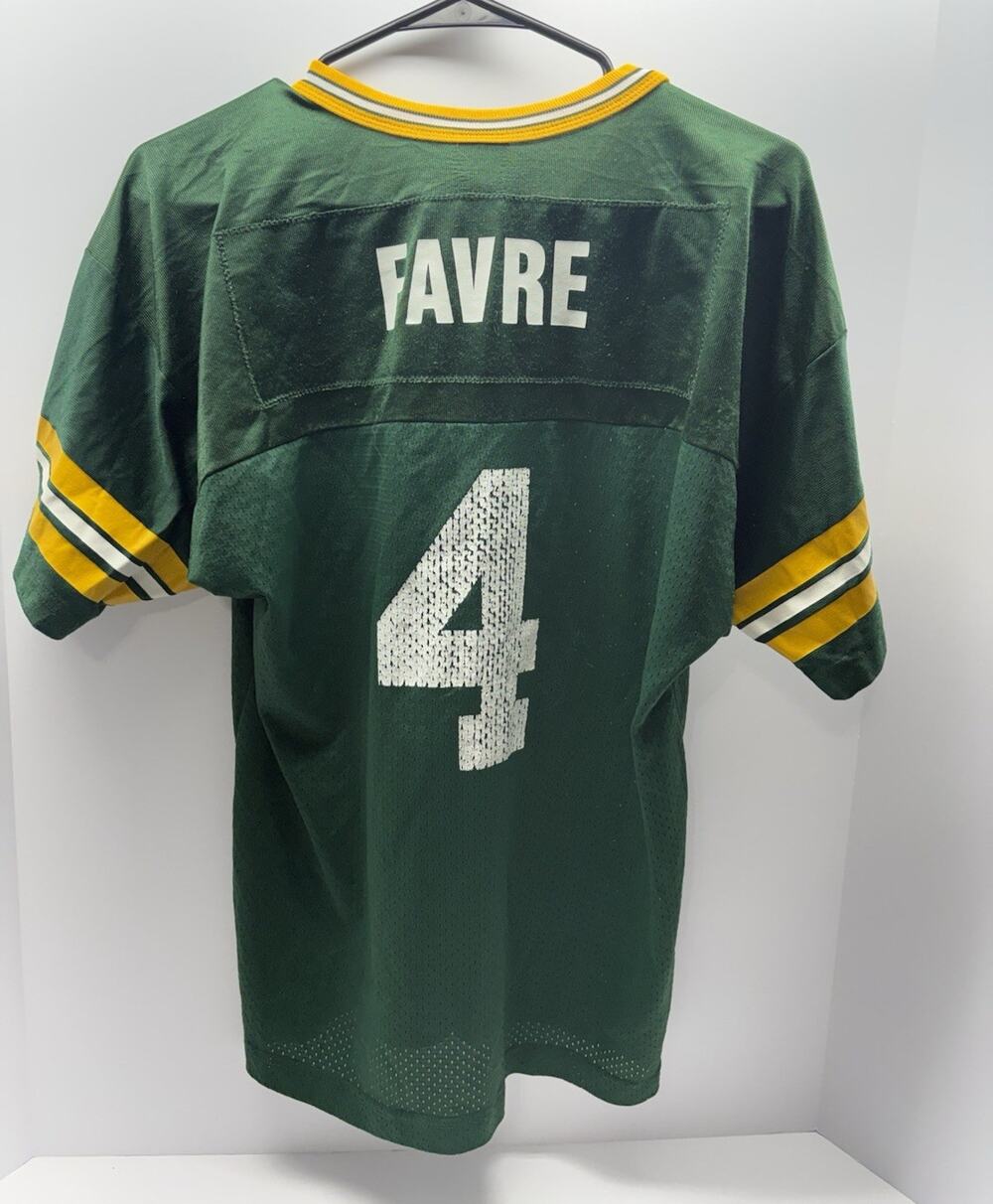 Vintage 90s Champion Brett Favre Green Bay Packers Jersey Youth XL 18-20 #4 NFL - Picture 1 of 5
